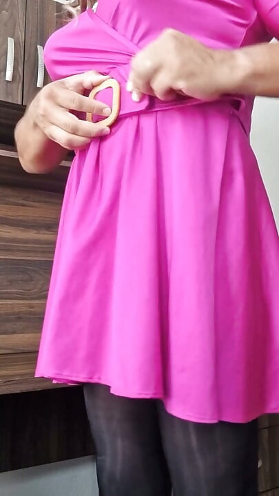Sexy Naughty Lady's Pink Dress