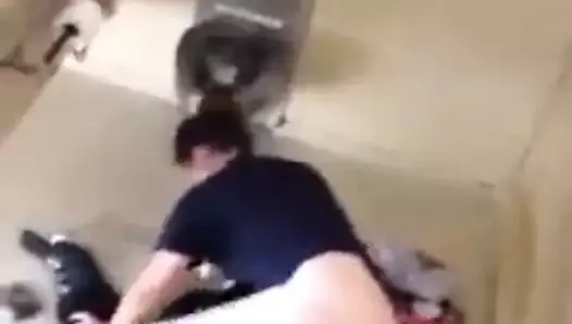 College Girl gets fucked on bathroom floor