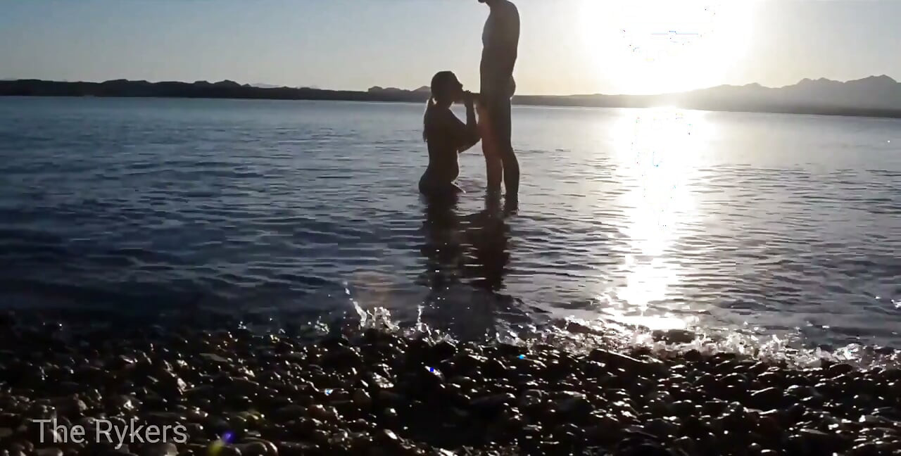 Romantic Sex at a Public Beach