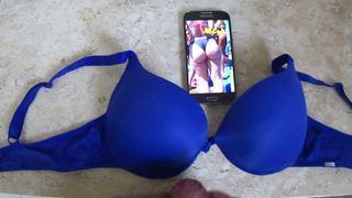 Blue bra cum