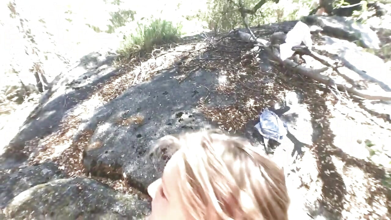 Hot couple ride motorcycle up mountain to fuck!