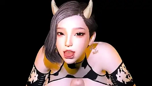 Tittenfick Mit Einem Cowgirl Mit Großen Stillenden Möpsen