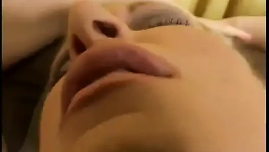 This slut likes to get a cream pie in her pussy and watching it getting out