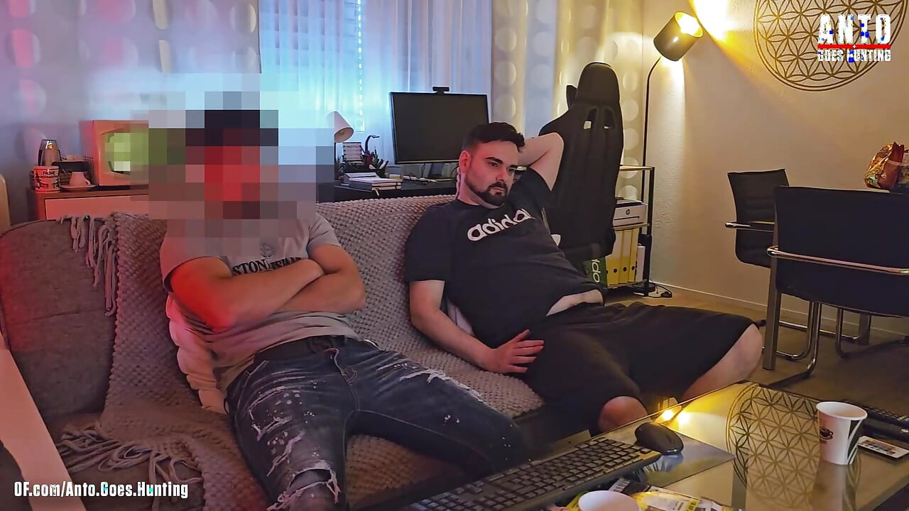 Big Dick Straight Turkish Buddy Get's More Comfortable - Mutual Jerk-off and Blowjob