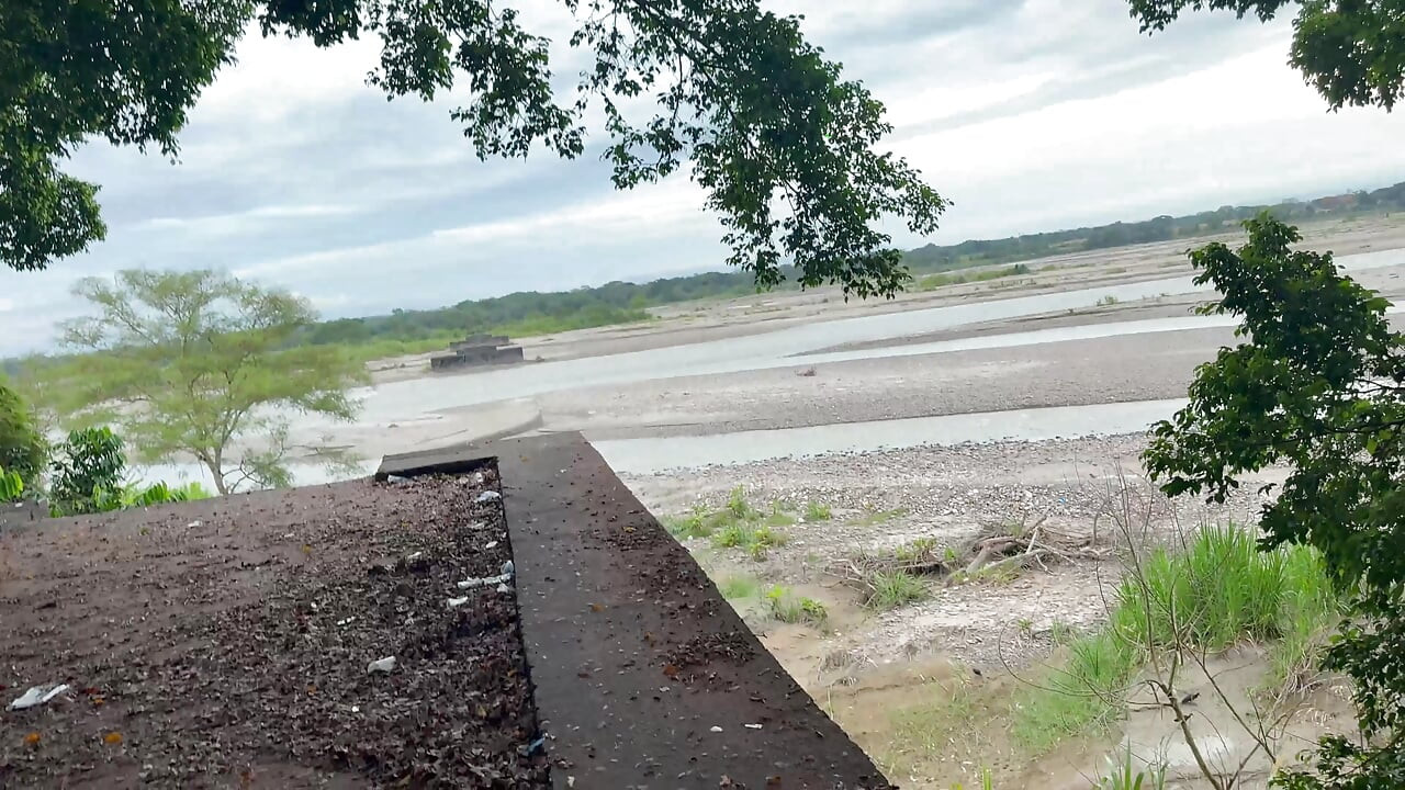 risky sex on public road with hot colombian