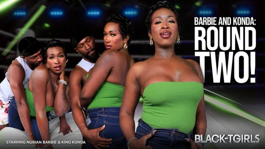 BLACK TGIRLS - Η πιο καυτή σκηνή της Nubian Barbie με την Konda