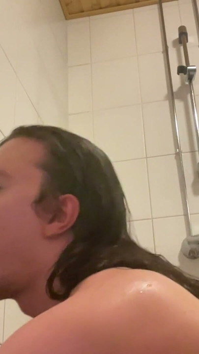 Stripping, showering and playing with dildo | Clip 3