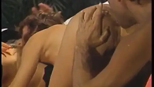 Blonde maid gets eaten out by hot chick in MFF threesome