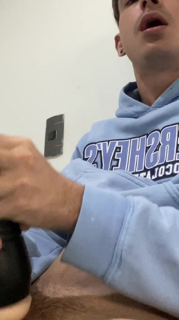 Captivating moment from "TWINK BOY PLAYING WITH HIS PUSSY TOY"