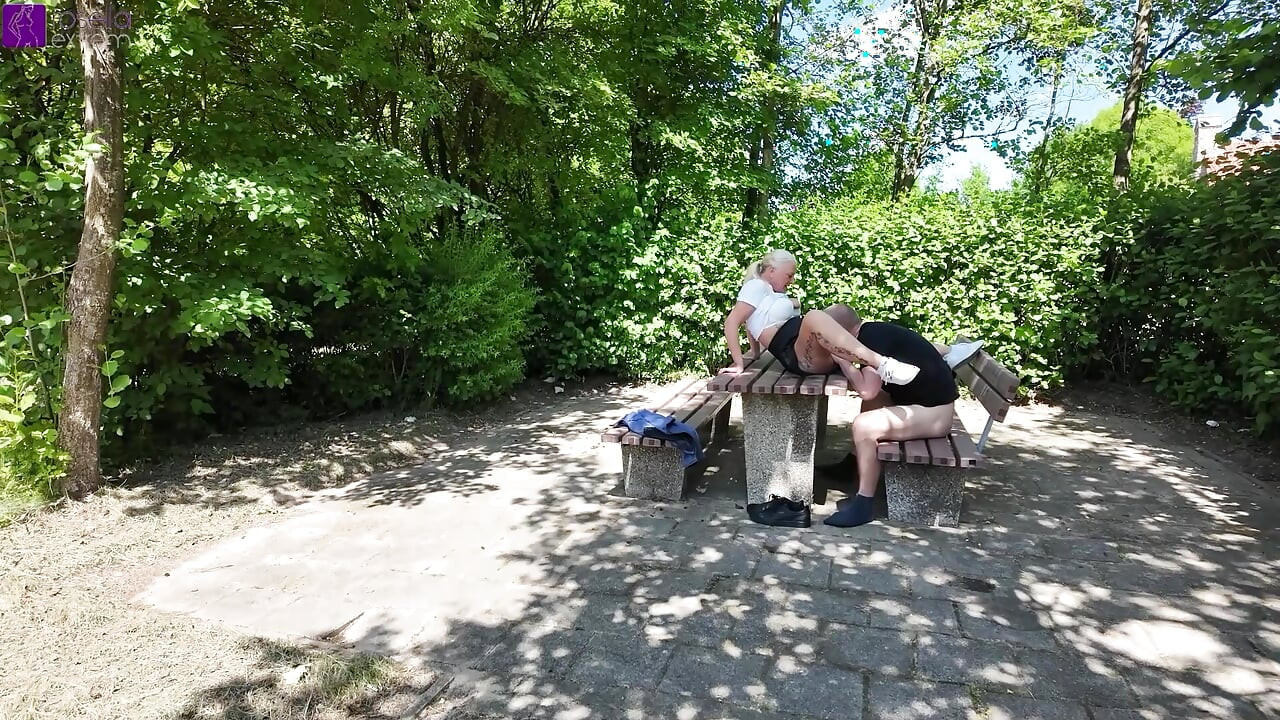 Public AO stranger fuck with creampie and muzzle at a rest area! Full Movie