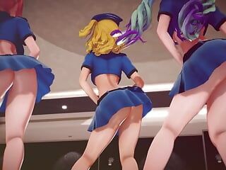 Mmd R-18 anime meisjes sexy dansclip 286