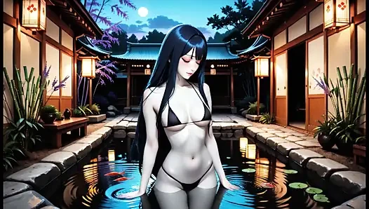 Hinata Hyuga sucking and fucking hard with Naruto Uzumaki in cowgirl, doggy style and missionary, intense moans, big ass bouncing, cream