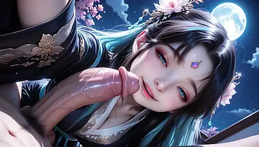 hot traditional Chinese style girl squeezes out your seed