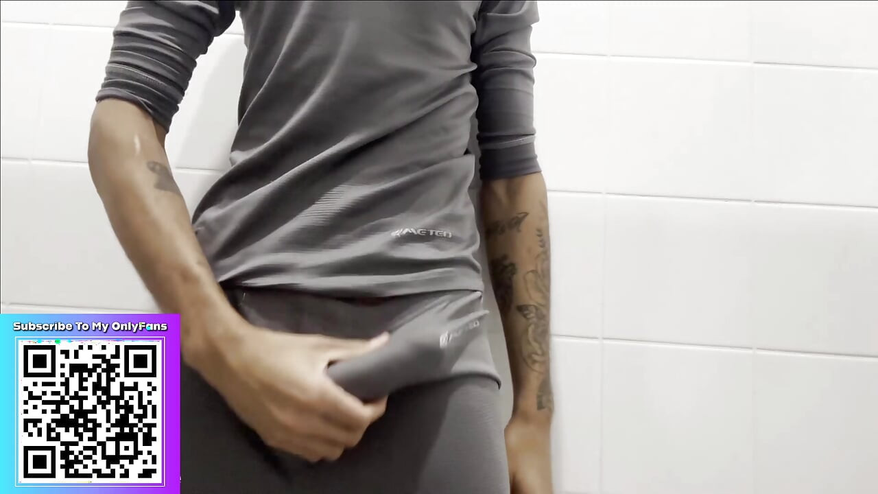 The horniness hit the company and I had to go to the bathroom to jerk off and cum