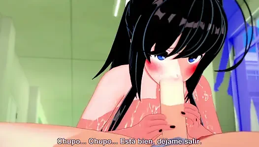 Very hot schoolgirl takes all her cum out of her boyfriend and doesn't stop until she is satisfied - hentai +18