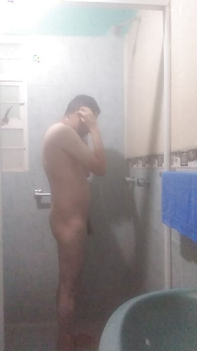 Man in the shower