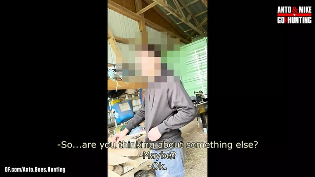 Straight Married Farmer Get's Sucked in His Barn and We Get Almost Caught by Another Worker (5th Visit) -mike-