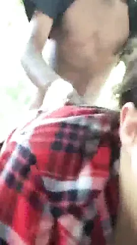 White BBW take BBC doggystyle outdoor face to camera