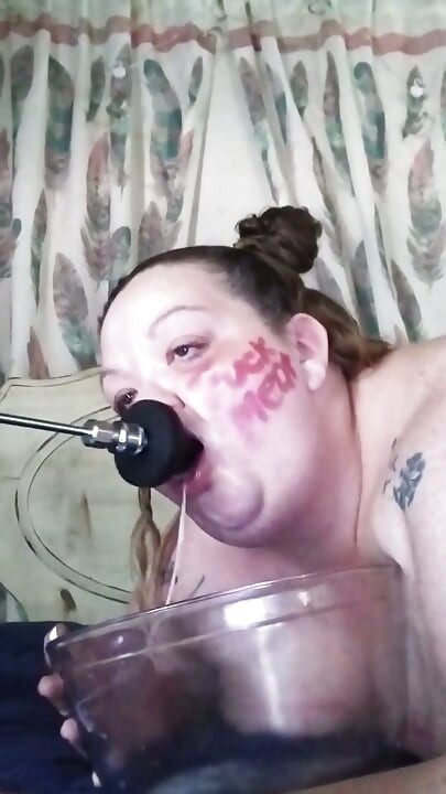 Throat Slave Fuck Machine Training Piggys Wet Ass Mouth and Slop Bowl