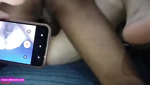 She wanted to make her husband a cuckold called by video call humiliating her cuckold husband