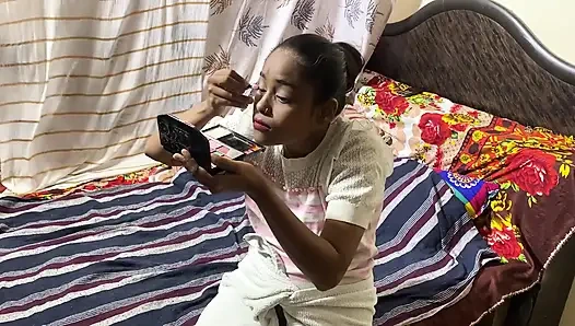 Indian 18 Year Old Teen Hot Sex with Her Step Dad