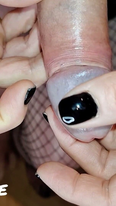 Dirty Talking Goth Girl Amazing Close-up Penis Massage XXX (Milking-time) | Clip 1