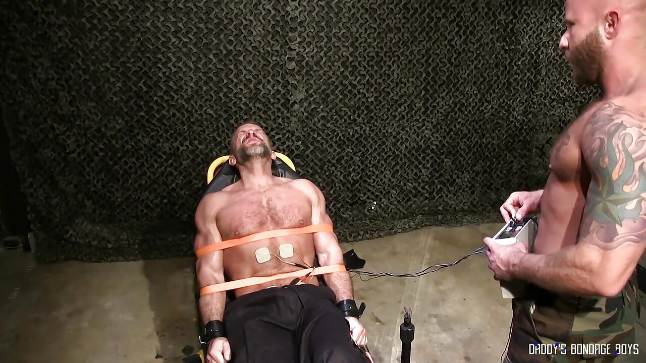 DaddysBondageBoys Dirk Caber And Drake Jaden Electro Torment Soldier Interrogation With Rope And Wand