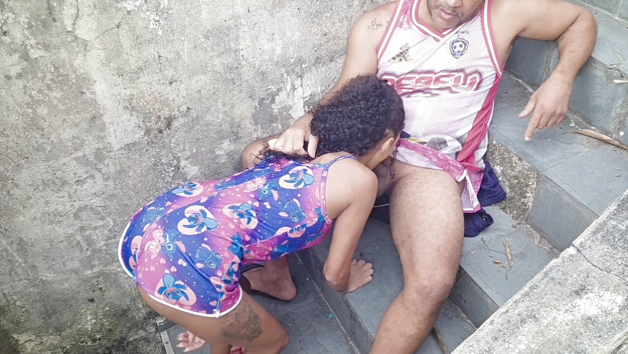 Picking up my stepdaughter on the stairs 100% anal