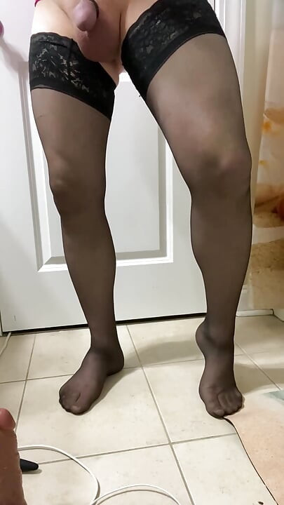 Crossdresser Using Anal BBC Dildo While Talking Dirty and Giving Blowjob