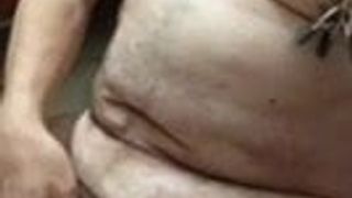 Artemus Man Tits Nipple Clamps Cum