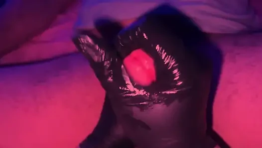 Full Cock Jerk off with Latex Gloves