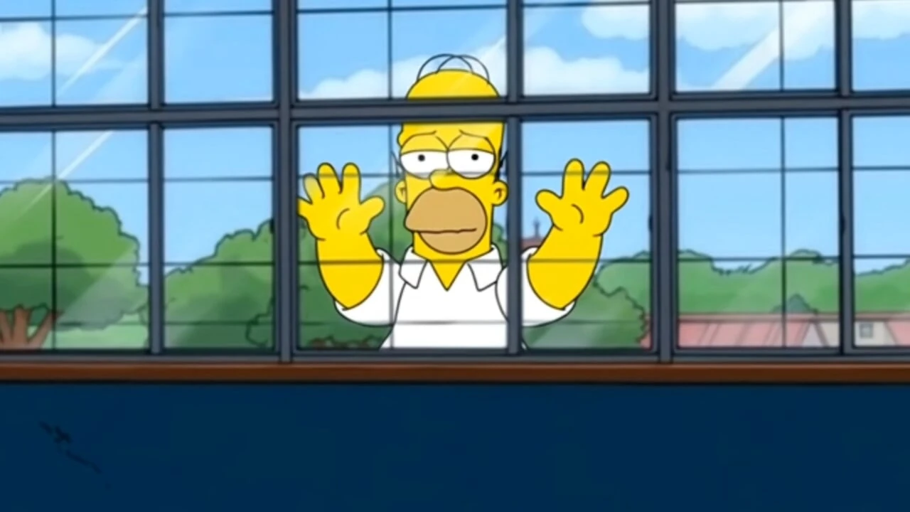 Schmutzige orgie von hausfrau Frau Sinpsom mit alten männern beim casting. Cartoon-parodie