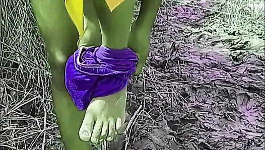 India deshi village girl outdoor pussy fingering