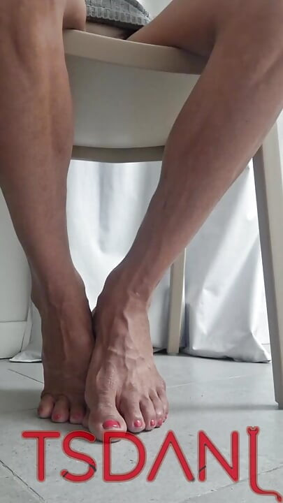 At Home, Showing My Feet by Voice, I Think About When It Will Be Wonderful to Suck Them All at Night