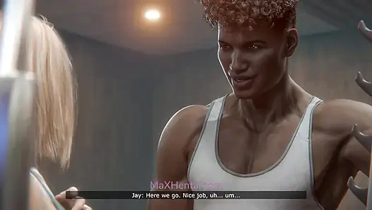 Riskli spor salonunda seks: büyük zenci kişisel antrenörü ve evli aldatan evli kadın (3 boyutlu animasyon) hq