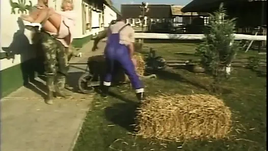 Büyük memeli sarışın orta yaşlı seksi kadın ile klasik üçlü seks iki büyük yarakla sikiliyor