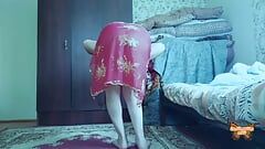 Red Belly Dancer Skirt Hot White Femboy Transgender Shemsle Crossdresser Sissy Cute Boy to Girl