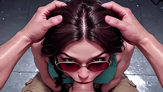 Yoghurt Party Vol. 1: Psycho Harley & Classic Lara POV (Deepthroat, Facial, AI Animation)