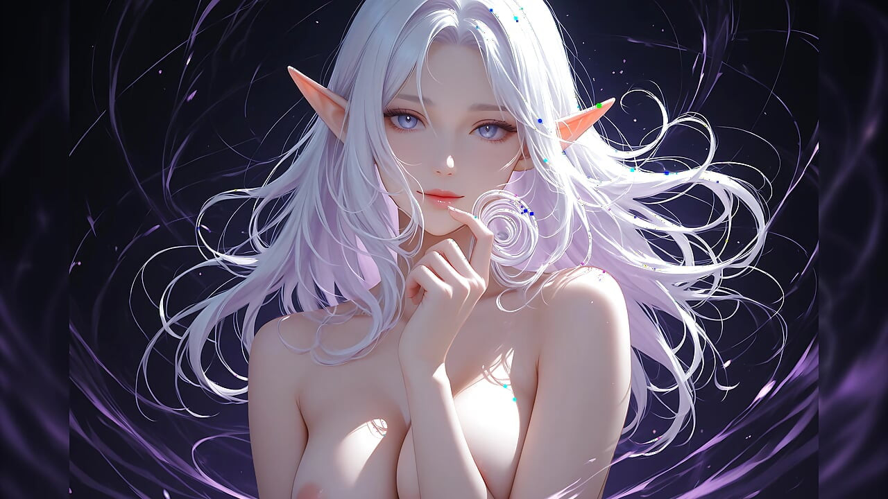 Lustrenderスライドショー:ヌード神秘魔法使いトランスの渦巻く呪文 - AI動画