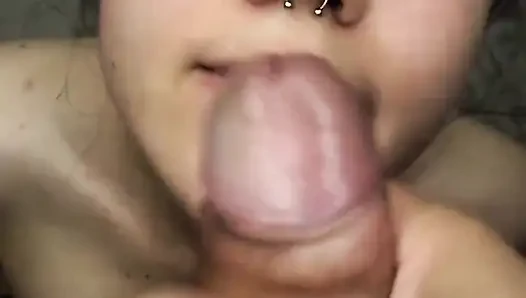 I Give Him a Delicious Blowjob When He Comes to My House - Amateur Blowjob and Cum Swallow