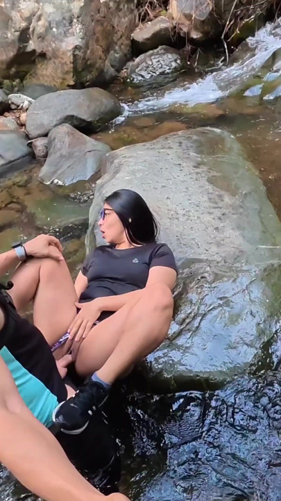 PART ONE fucking in the river.. SEX IN PUBLIC a madness lets her face be filled with cum | Clip 3
