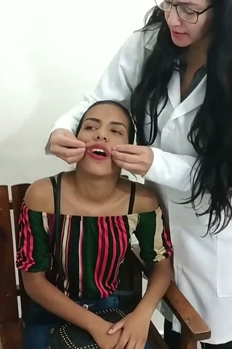 Maria's Gagged Mouth Examination