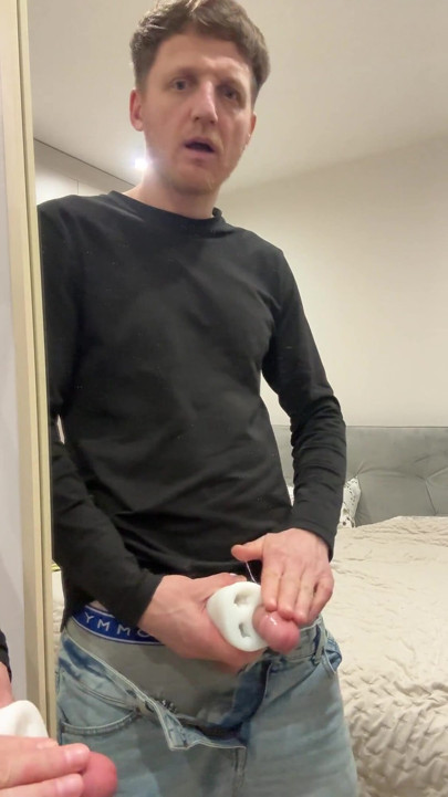 Fucking a Toy with a Big Dick and Moaning at 42 Years Old