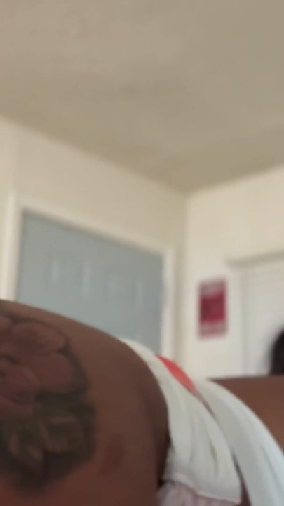 Emotional moment from "Ebony girl twerking on the dick after school on bar stool"