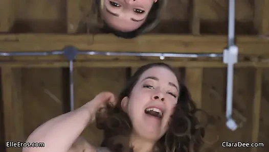 Roommates Trick You Into a Pegging Spitroast Threesome - Elle Eros Clara Dee POV