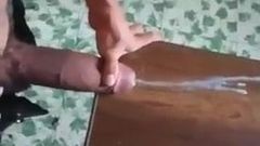 cumshot on the table