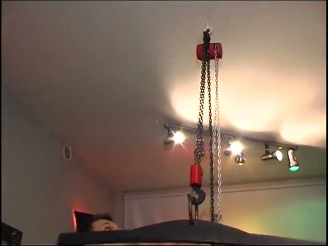 Tied up teen with nice small tits gets whipped