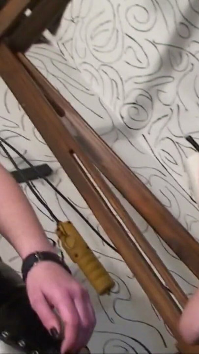 The slave gets spanked really hard after the nipple torture | Clip 2