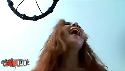 Bella and Angie Kiss French Redhead Skinny Babes in Intense Anal Threesome with Jorge Fernandez