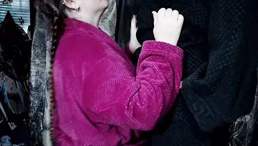 Blowjob in Bathrobe
